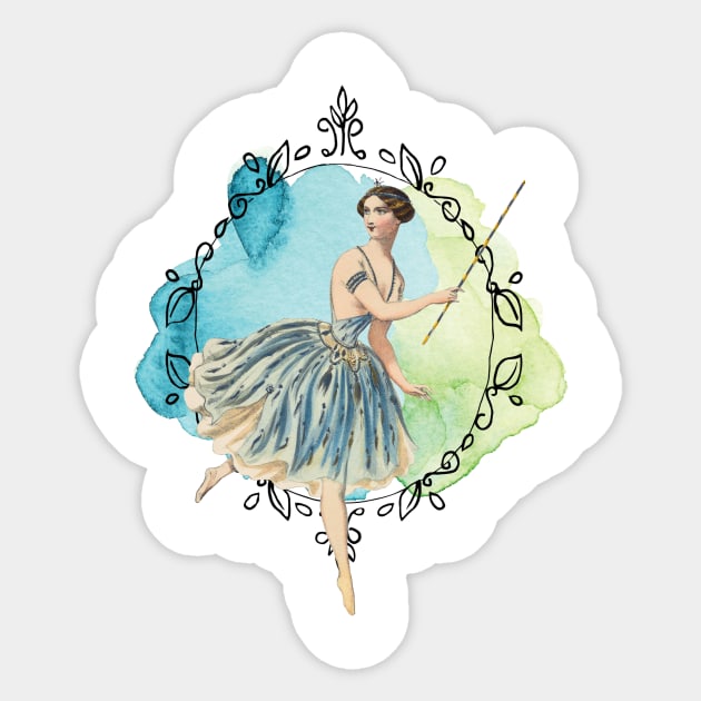 Fairy Magic Wand and A Mirror Sticker by TNMGRAPHICS